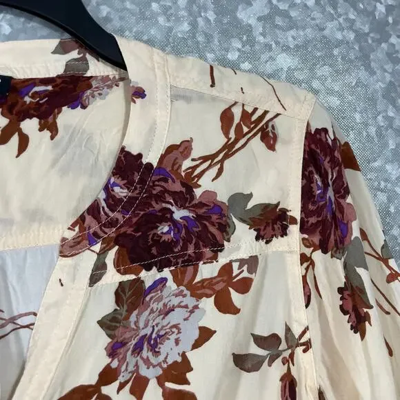 Torrid Pale Yellow Earthtones Floral Harper Blouse - 1 (1X) - Women's Plus Size - Picture 2 of 8